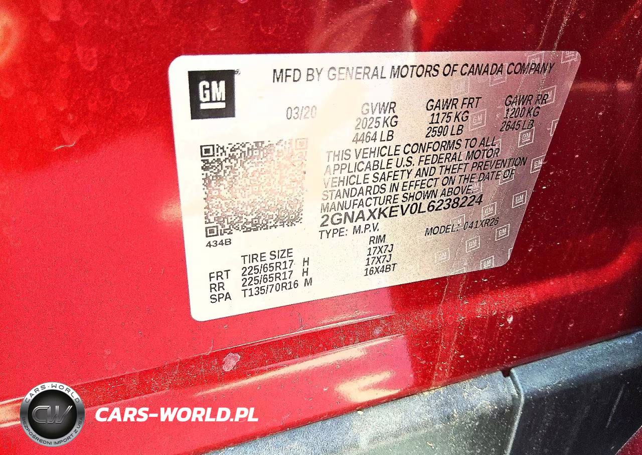 2020 Chevrolet Equinox Lt VIN:2GNAXKEV0L6238224 - 13
