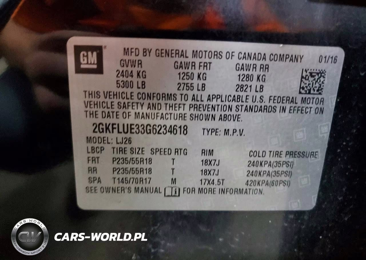 2016 GMC Terrain Slt VIN:2GKFLUE33G6234618 - 13