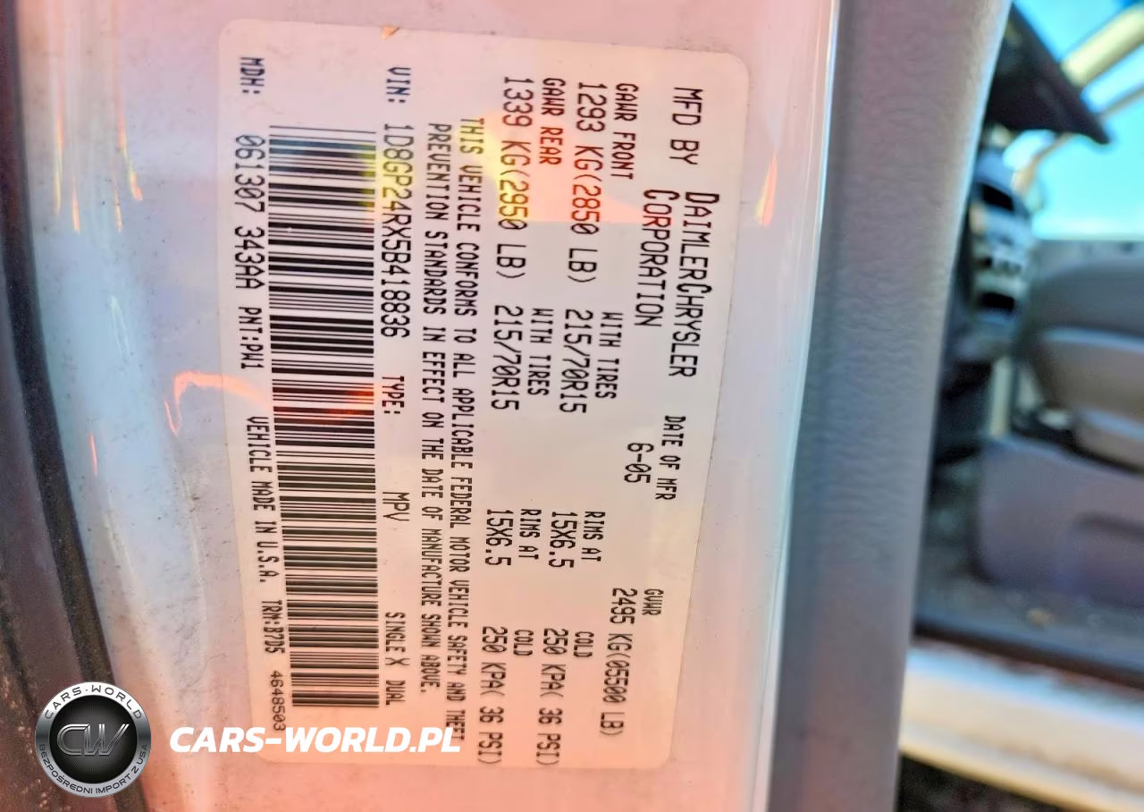 2005 Dodge Grand Caravan Se VIN:1D8GP24RX5B418836 - 13