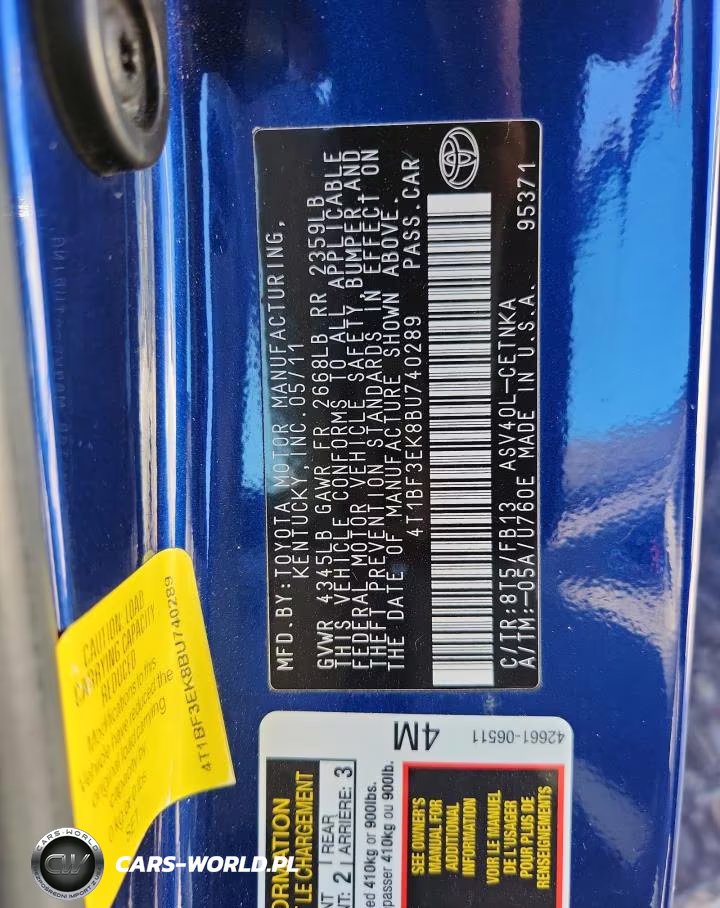 2011 Toyota Camry Le VIN:4T1BF3EK8BU740289 - 12
