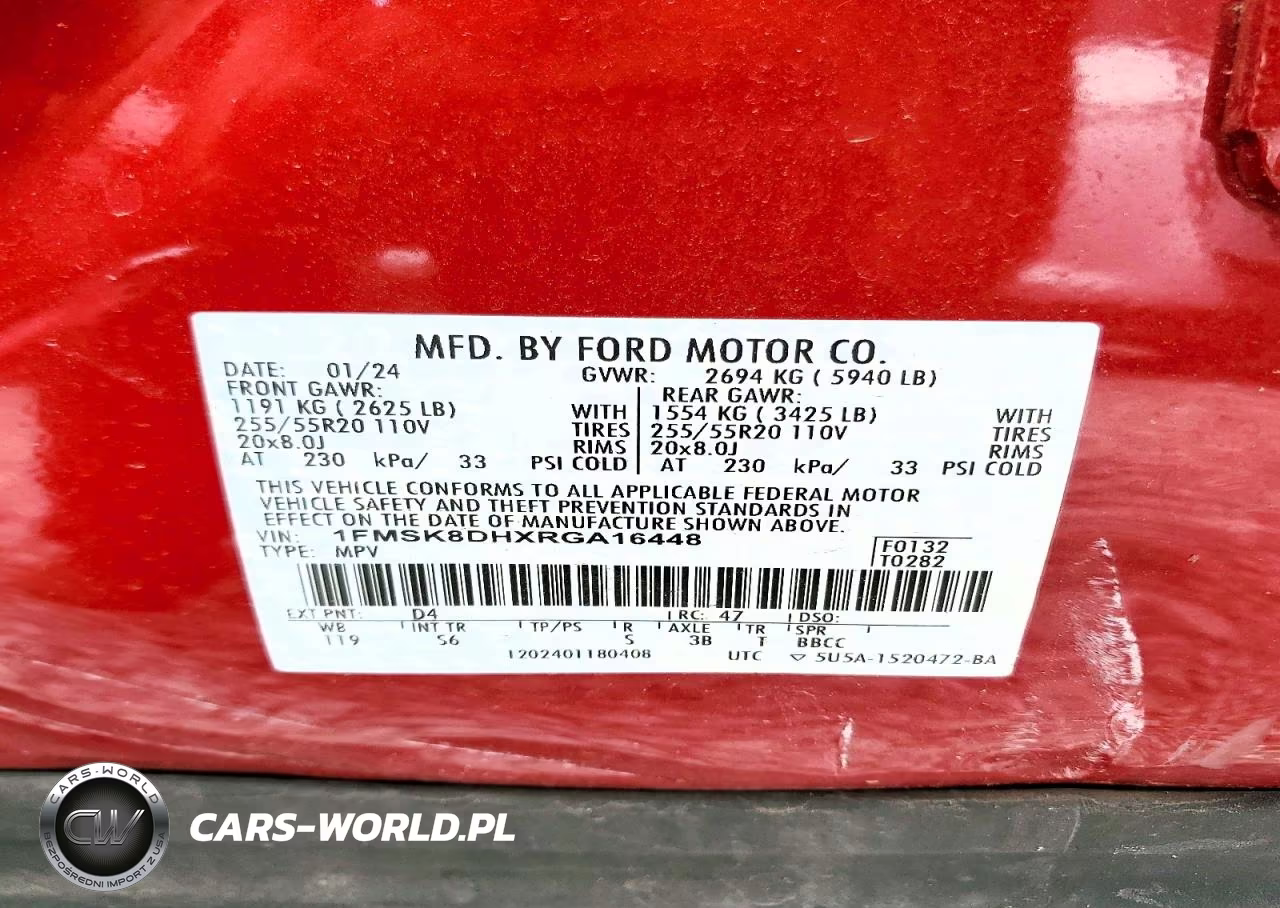 2024 Ford Explorer Xlt VIN:1FMSK8DHXRGA16448 - 14
