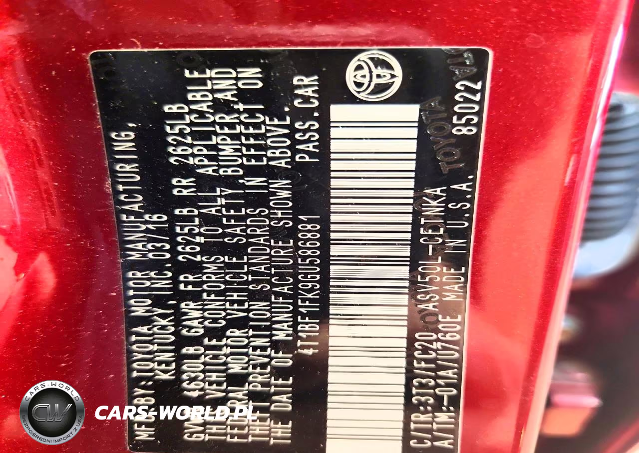 2016 Toyota Camry Le VIN:4T1BF1FK9GU586881 - 13