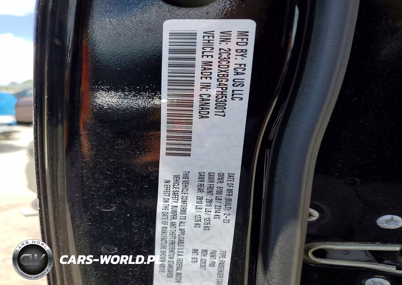 2023 Dodge Charger Sxt VIN:2C3CDXBG4PH530017 - 12
