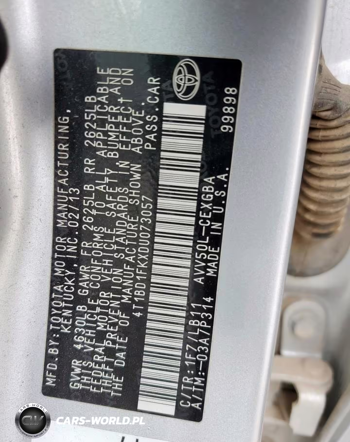 2013 Toyota Camry Hybrid VIN:4T1BD1FKXDU073057 - 12