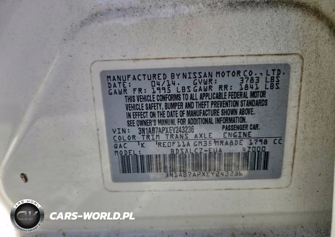 2014 Nissan Sentra S VIN:3N1AB7APXEY243236 - 12