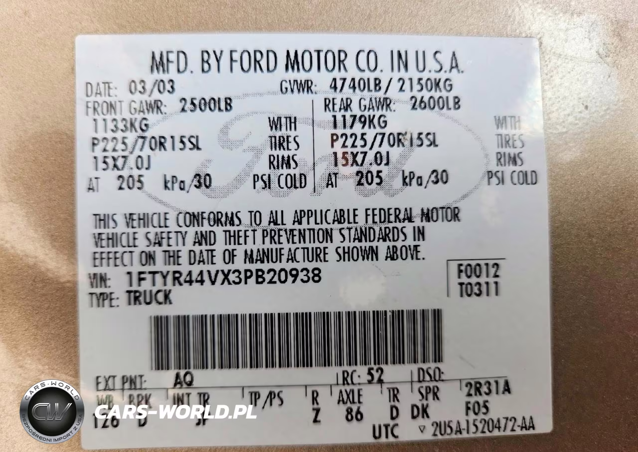 2003 Ford Ranger Super Cab VIN:1FTYR44VX3PB20938 - 12