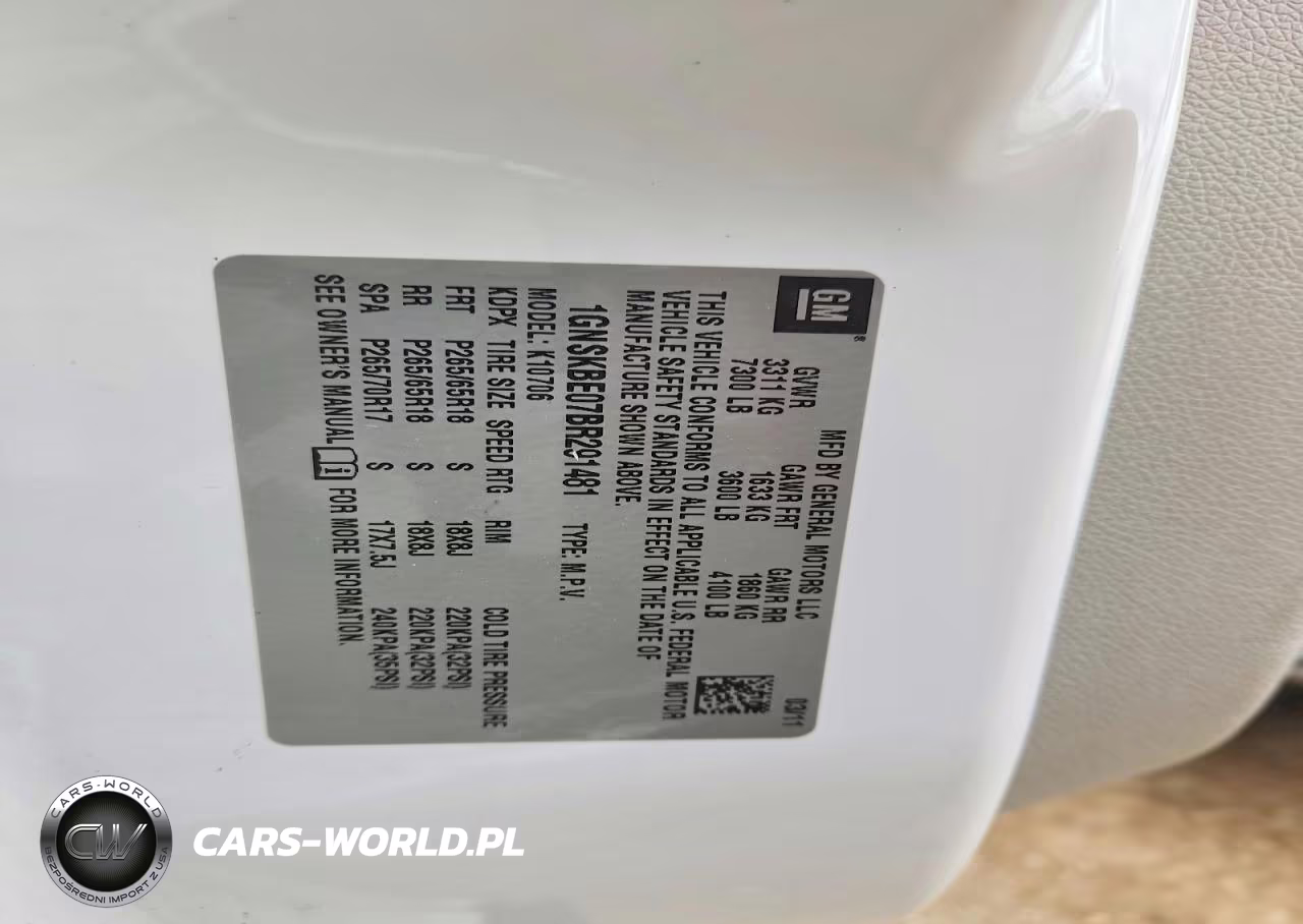 2011 Chevrolet Tahoe K1500 Lt VIN:1GNSKBE07BR291481 - 12