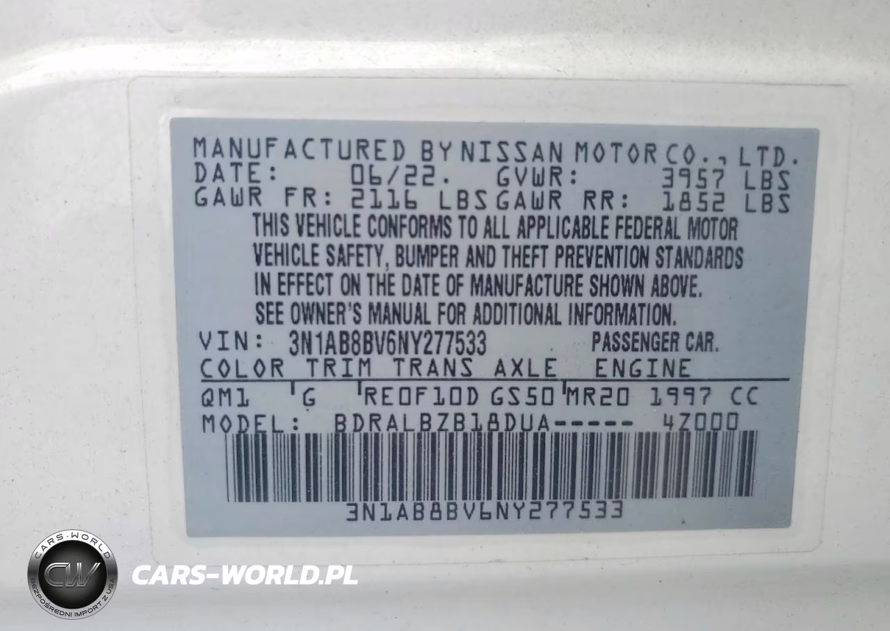 2022 Nissan Sentra S VIN:3N1AB8BV6NY277533 - 12