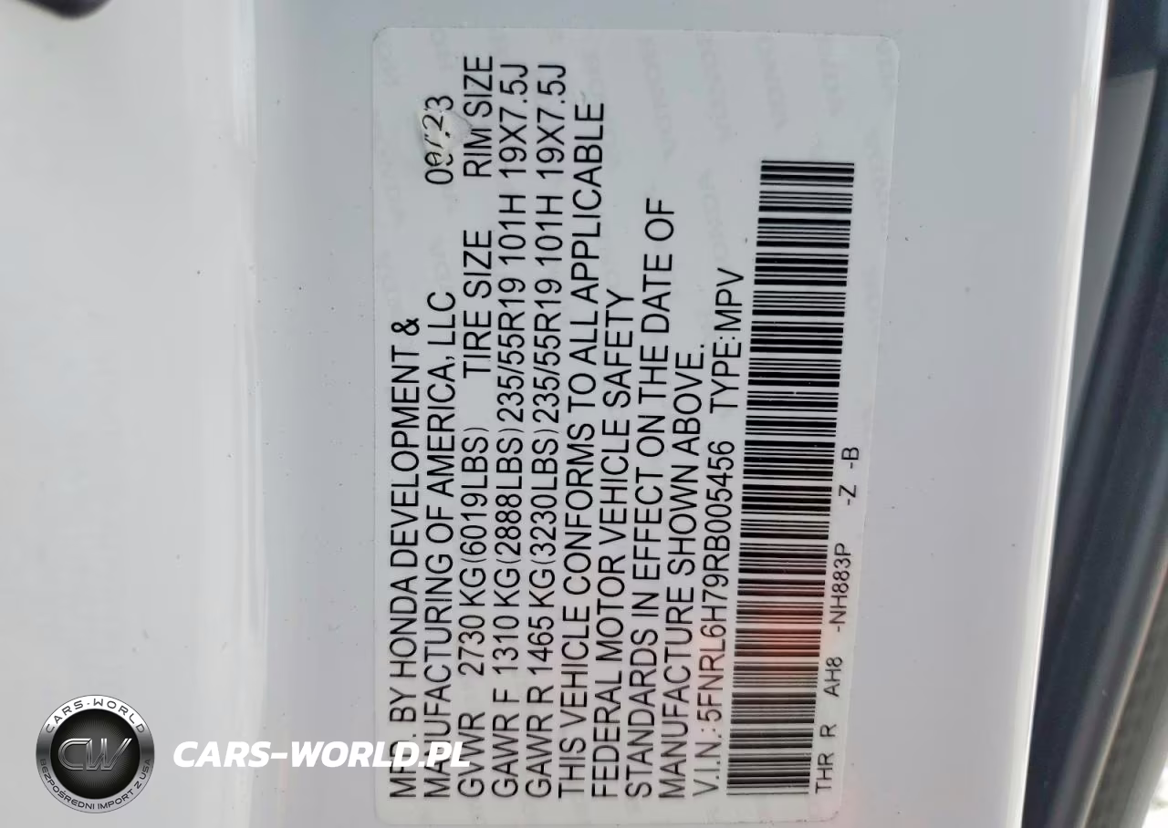 2024 Honda Odyssey Sport VIN:5FNRL6H79RB005456 - 14