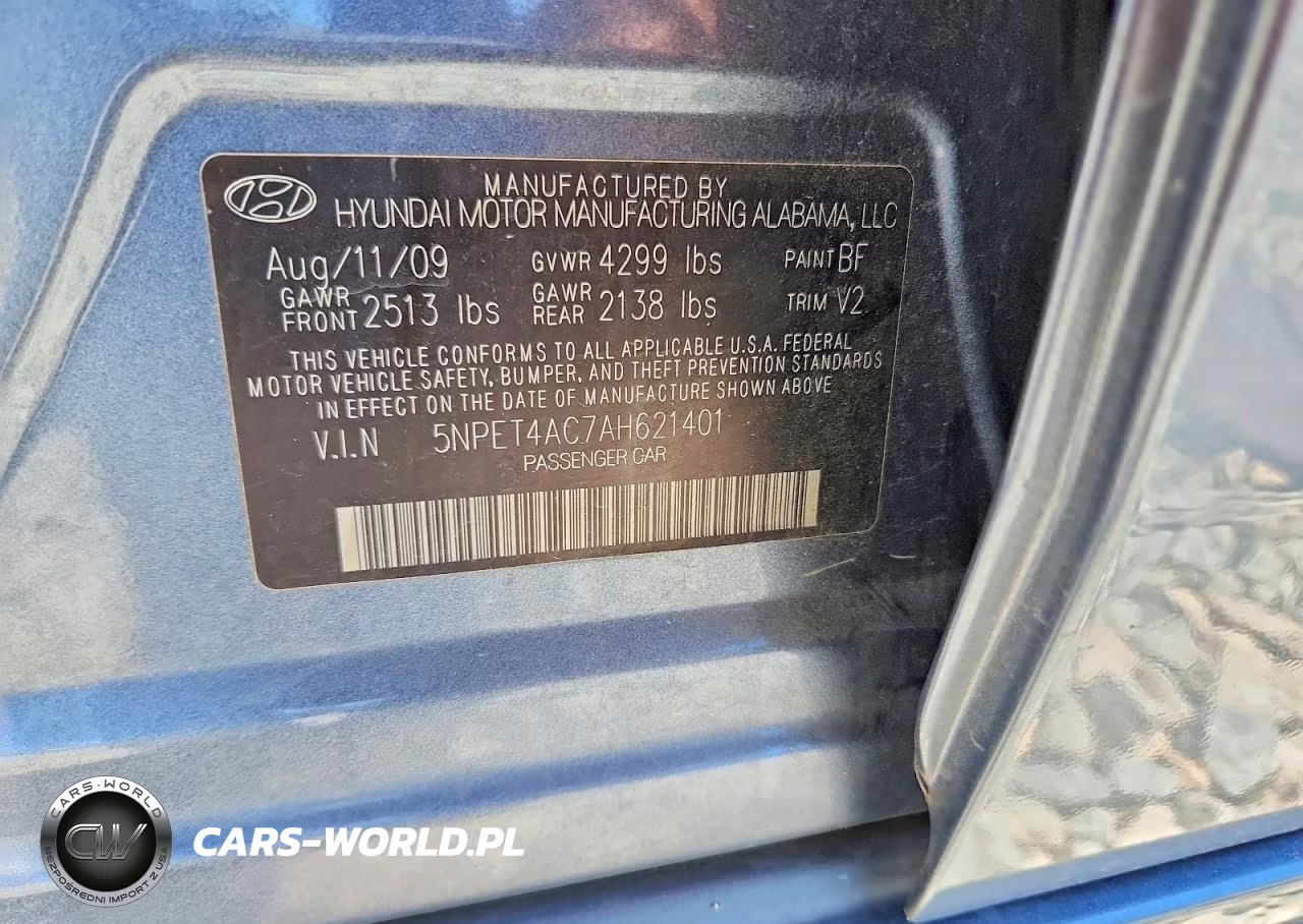 2010 Hyundai Sonata Gls VIN:5NPET4AC7AH621401 - 12
