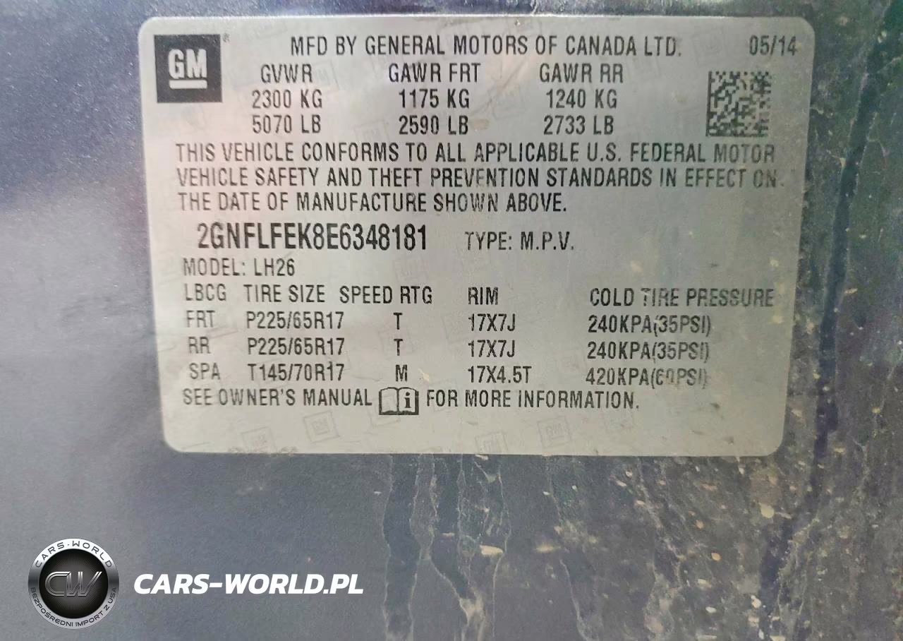 2014 Chevrolet Equinox Lt VIN:2GNFLFEK8E6348181 - 12