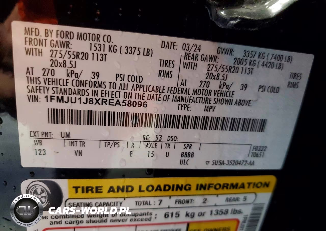 2024 Ford Expedition Xlt VIN:1FMJU1J8XREA58096 - 13