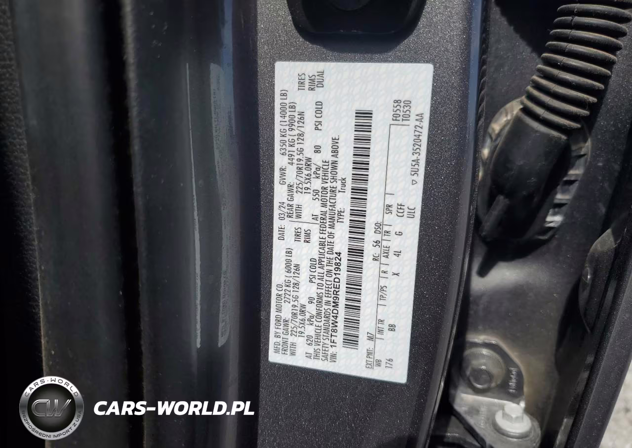 2024 Ford F450 VIN:1FT8W4DM9RED19824 - 12