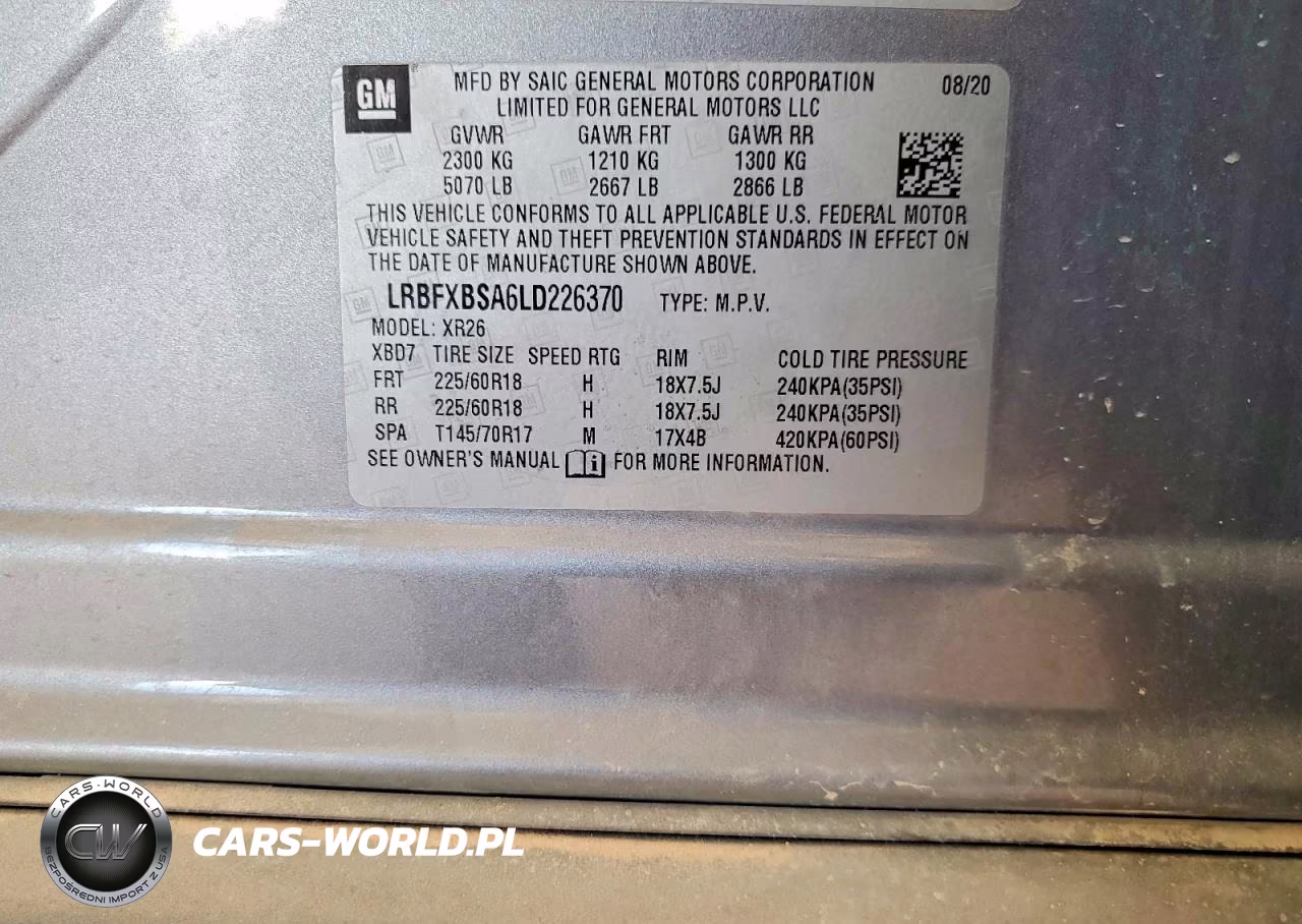 2020 Buick Envision Preferred VIN:LRBFXBSA6LD226370 - 13