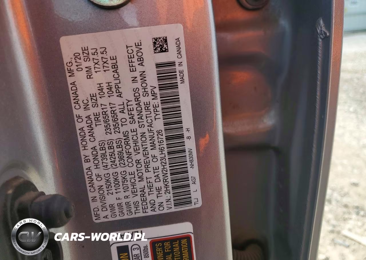 2020 Honda Cr-V Lx VIN:2HKRW2H23LH616726 - 13