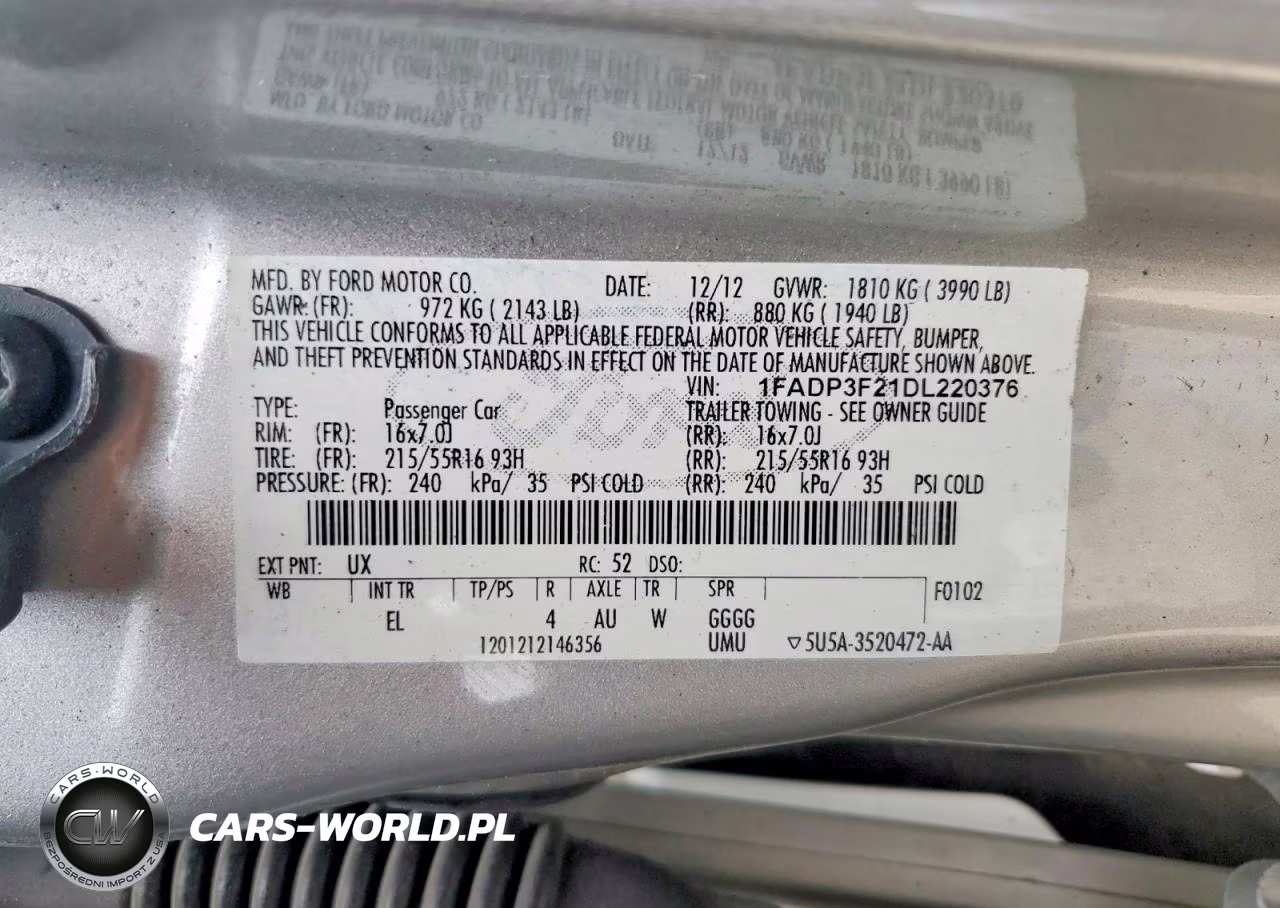 2013 Ford Focus Se VIN:1FADP3F21DL220376 - 13