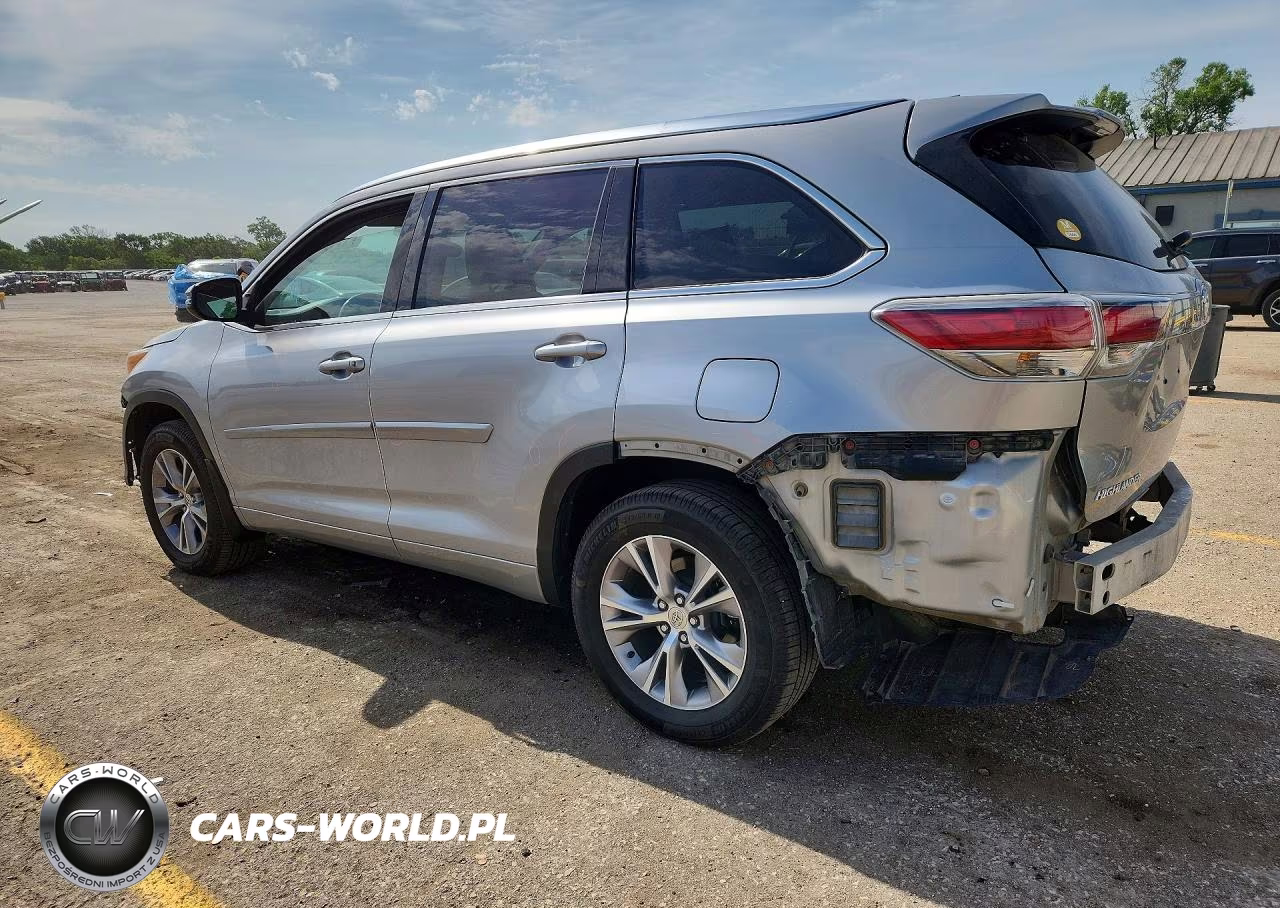 2015 Toyota Highlander Xle VIN:5TDJKRFH9FS221103 - 2