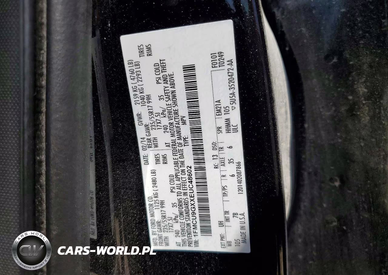 2014 Ford Escape Se VIN:1FMCU9GXXEUC48602 - 13
