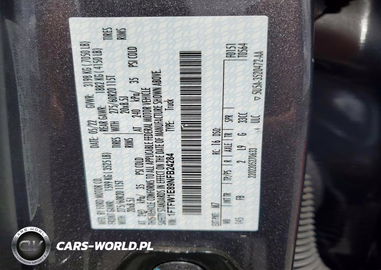 2022 Ford F150 Supercrew VIN:1FTFW1E89NFB24284 - 12