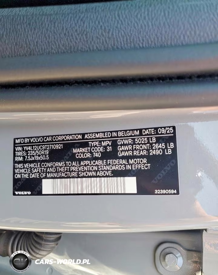 2026 Volvo Xc40 Plus VIN:YV4L12UC9T2710921 - 14