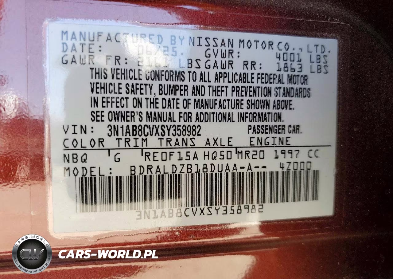 2025 Nissan Sentra Sv VIN:3N1AB8CVXSY358982 - 12