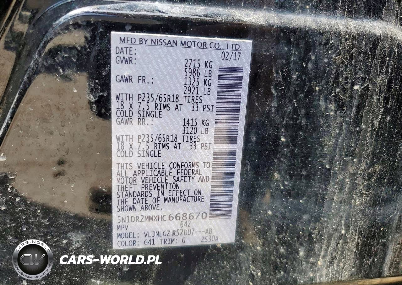2017 Nissan Pathfinder Sl VIN:5N1DR2MMXHC668670 - 13