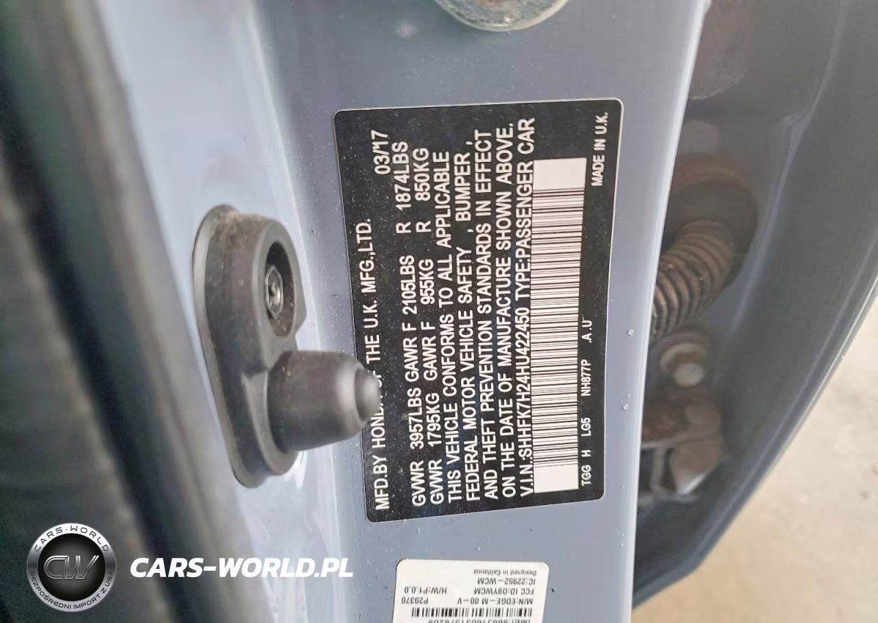 2017 Honda Civic Lx VIN:SHHFK7H24HU422450 - 12