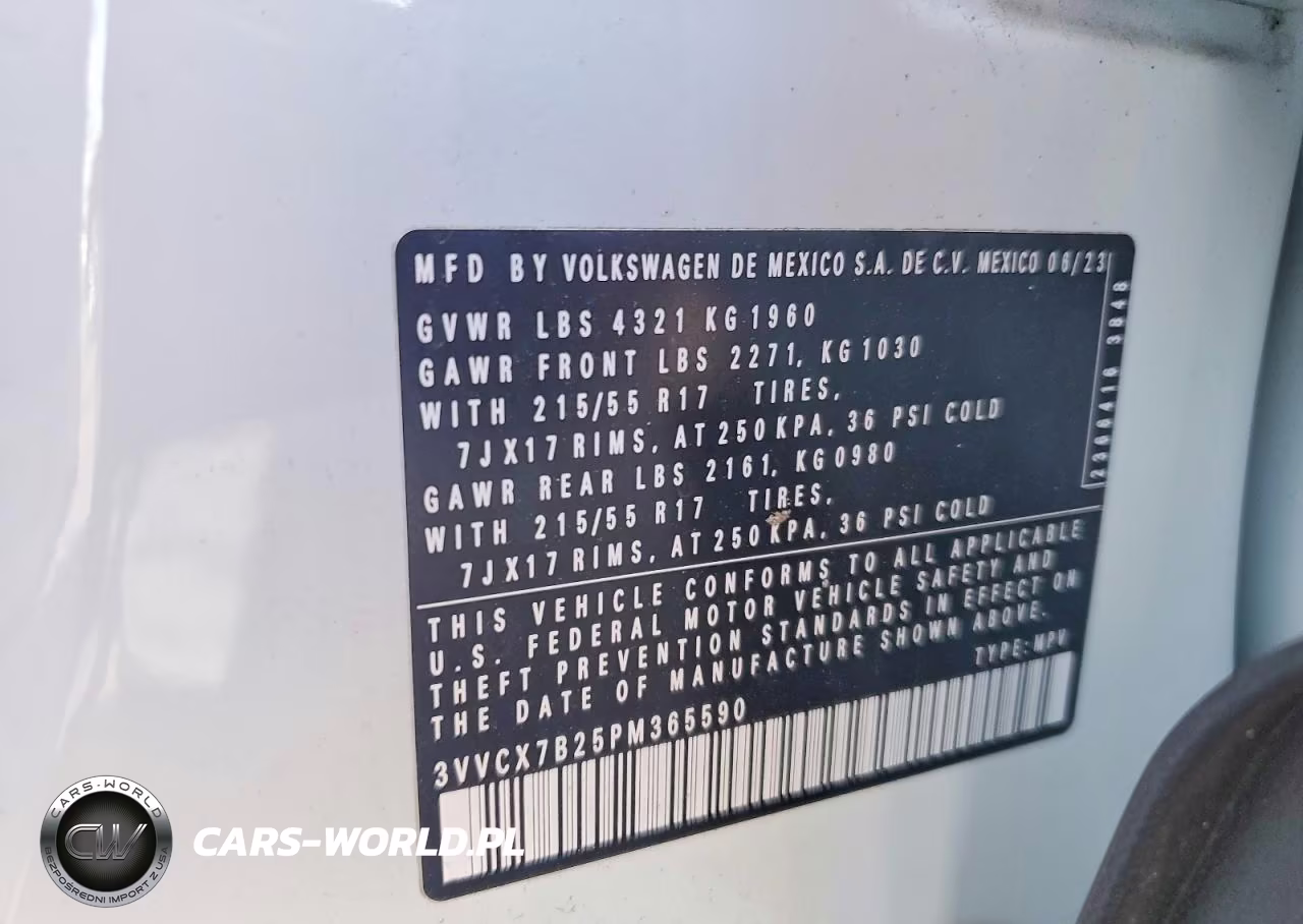2023 Volkswagen Taos S VIN:3VVCX7B25PM365590 - 14