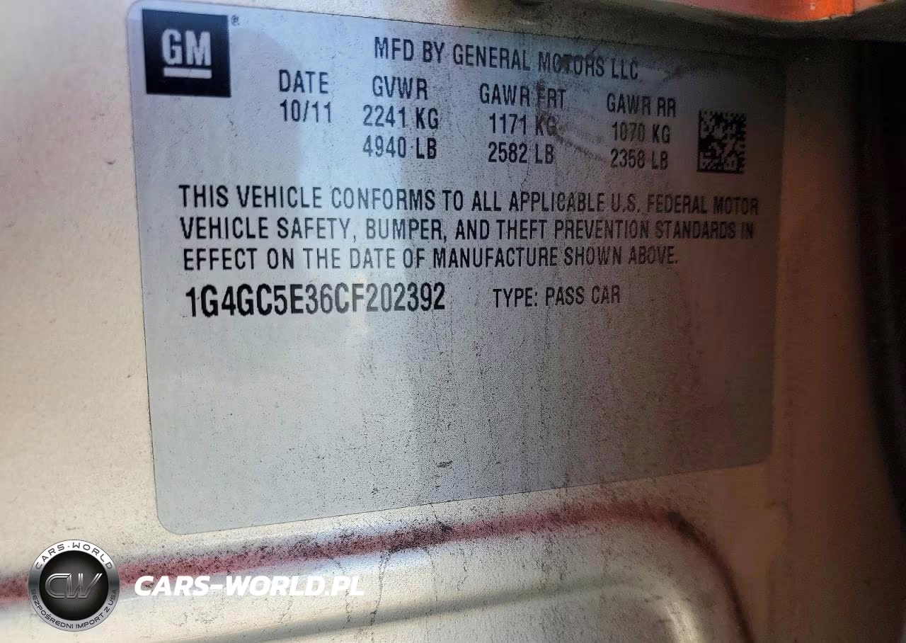 2012 Buick Lacrosse VIN:1G4GC5E36CF202392 - 13