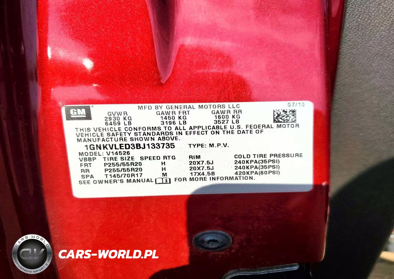 2011 Chevrolet Traverse Ltz VIN:1GNKVLED3BJ133735 - 13