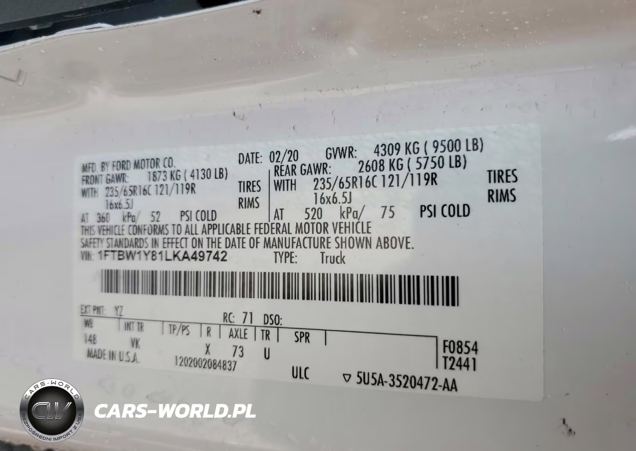 2020 Ford Transit 350 Refrigerated Delivery Van VIN:1FTBW1Y81LKA49742 - 14