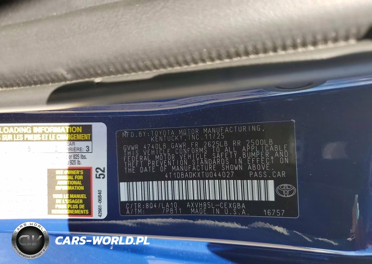 2026 Toyota Camry Xle VIN:4T1DBADKXTU044027 - 13