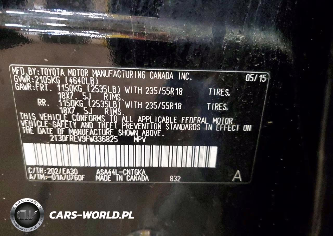 2015 Toyota Rav4 Limited VIN:2T3DFREV9FW336825 - 13