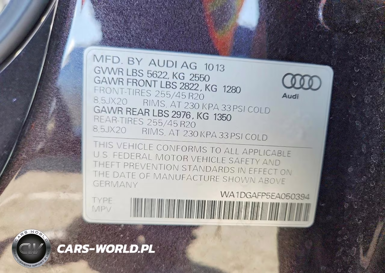 2014 Audi Q5 Premium Plus VIN:WA1DGAFP5EA050394 - 13