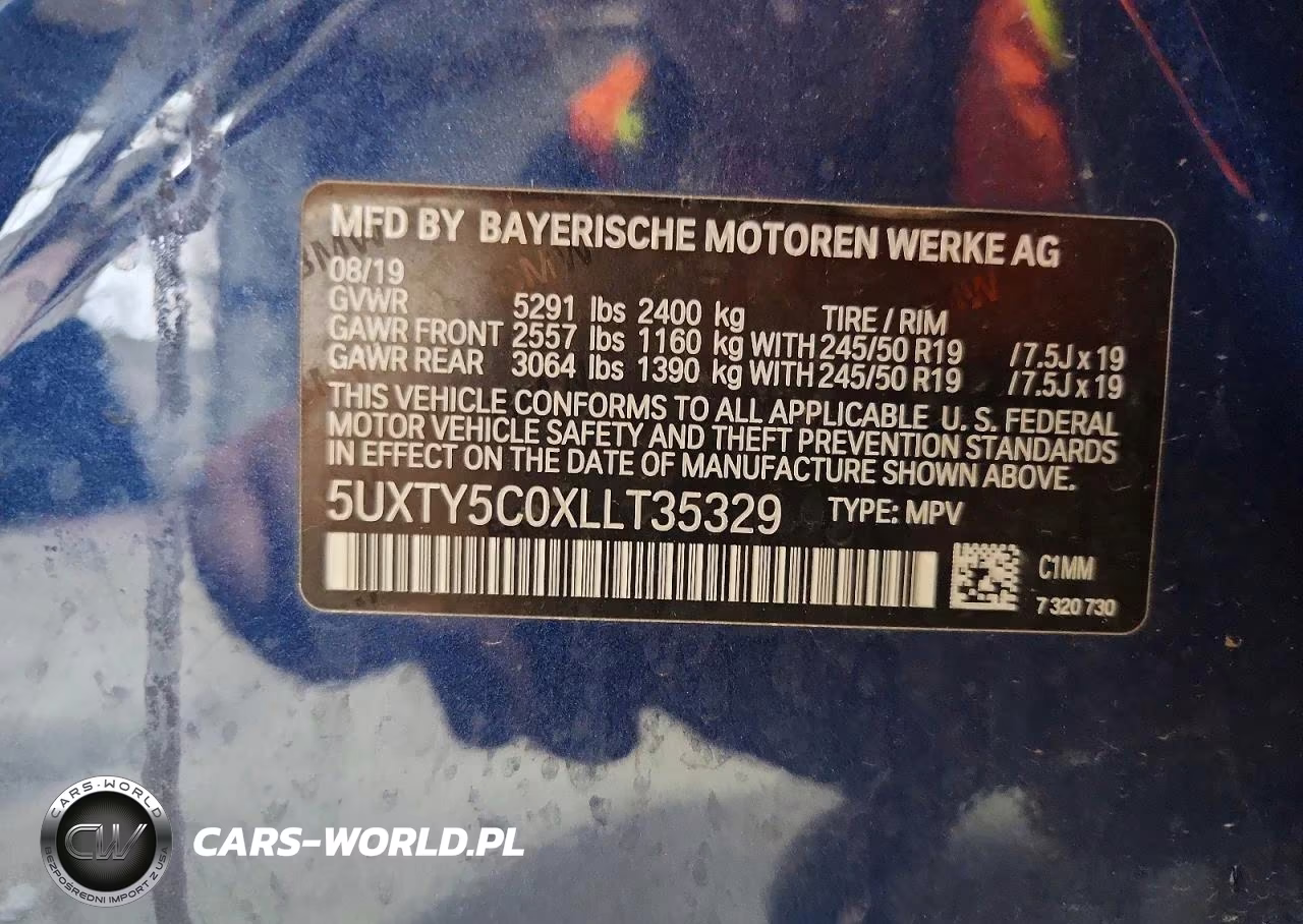 2020 BMW X3 xDrive30I VIN:5UXTY5C0XLLT35329 - 14