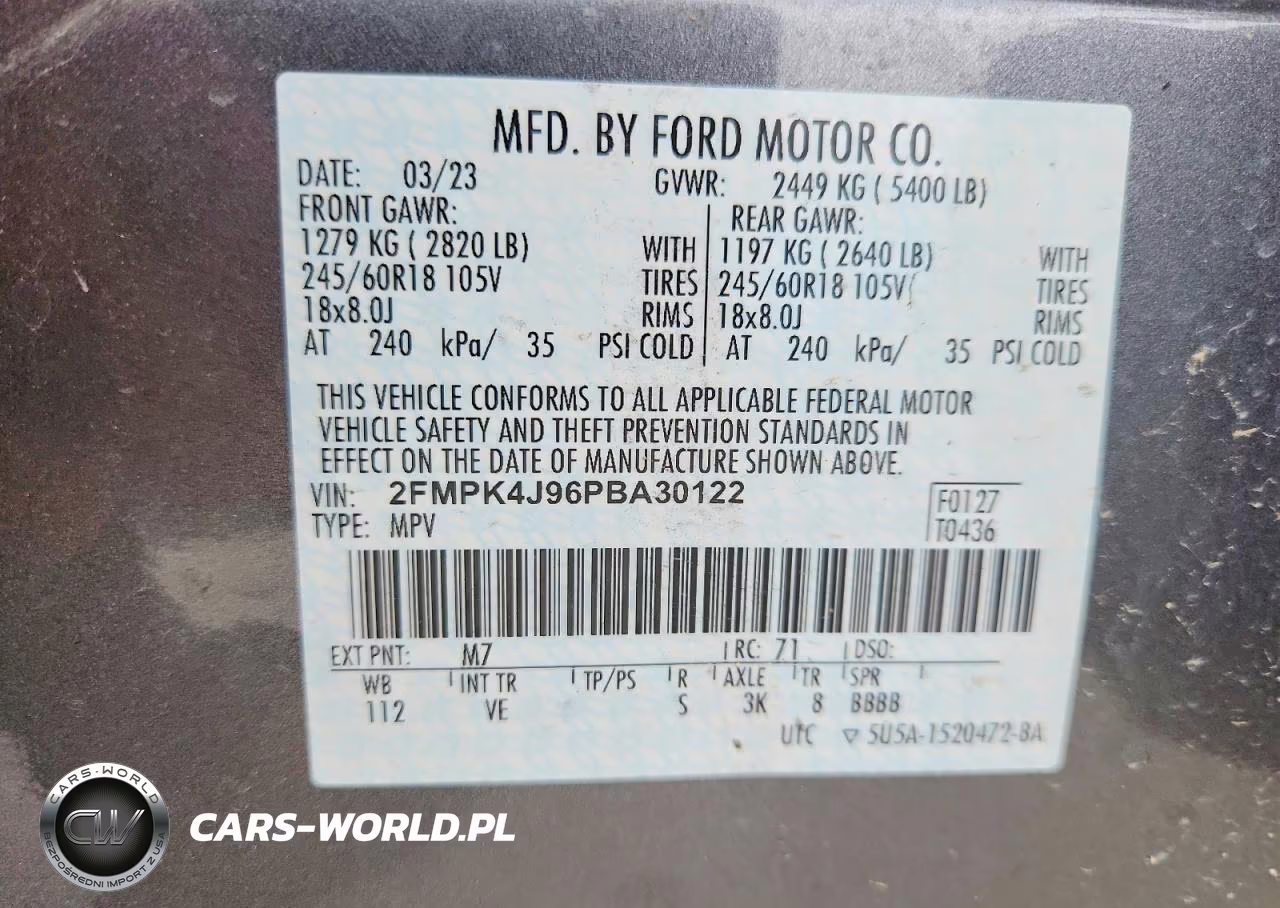 2023 Ford Edge Sel VIN:2FMPK4J96PBA30122 - 12