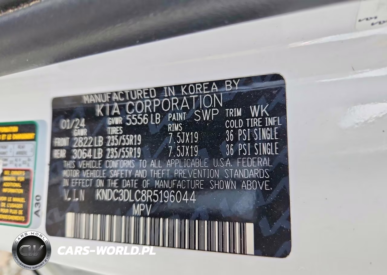 2024 Kia Ev6 Light Long Range VIN:KNDC3DLC8R5196044 - 13