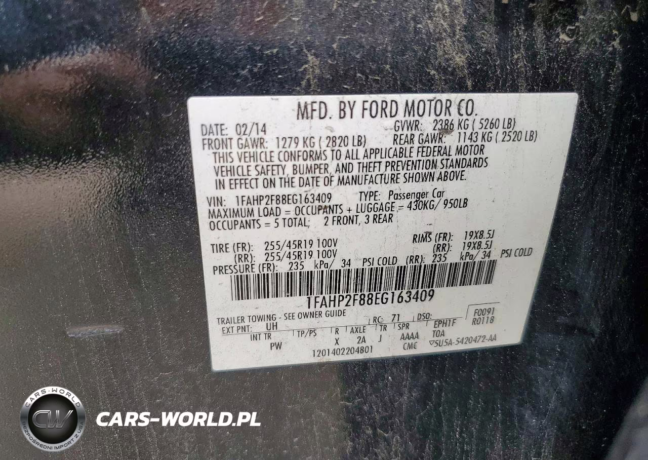 2014 Ford Taurus Limited VIN:1FAHP2F88EG163409 - 12