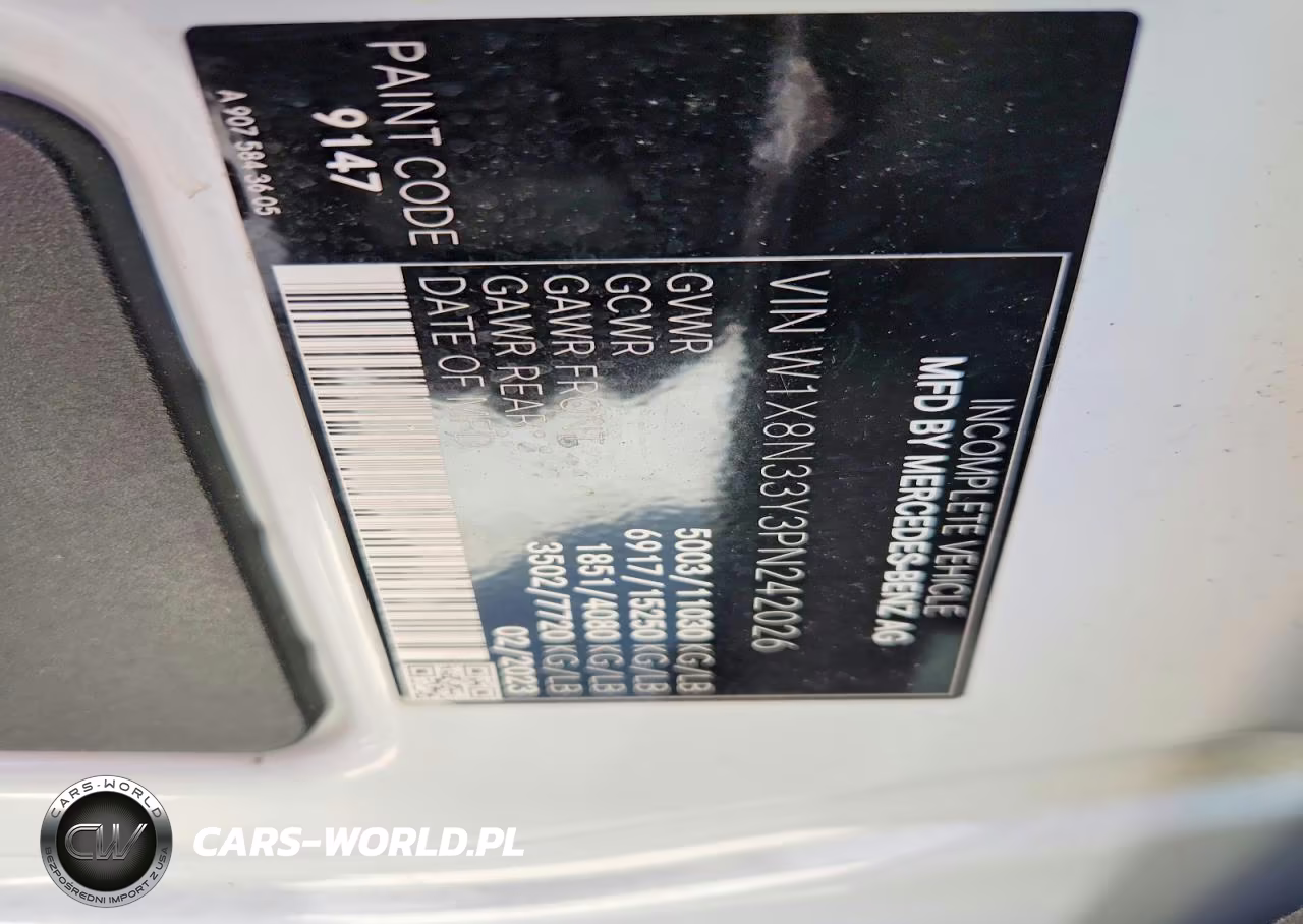 2023 Mercedes-Benz Sprinter 3500 VIN:W1X8N33Y3PN242026 - 14