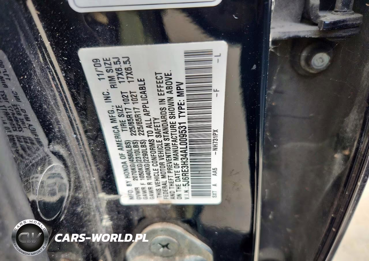 2010 Honda Cr-V Lx VIN:5J6RE3H34AL009531 - 12
