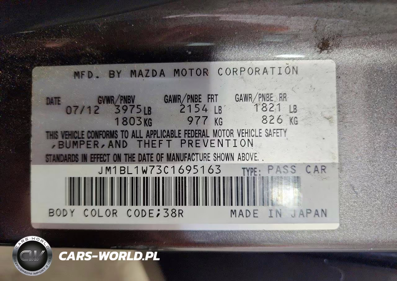 2012 Mazda 3 I VIN:JM1BL1W73C1695163 - 12