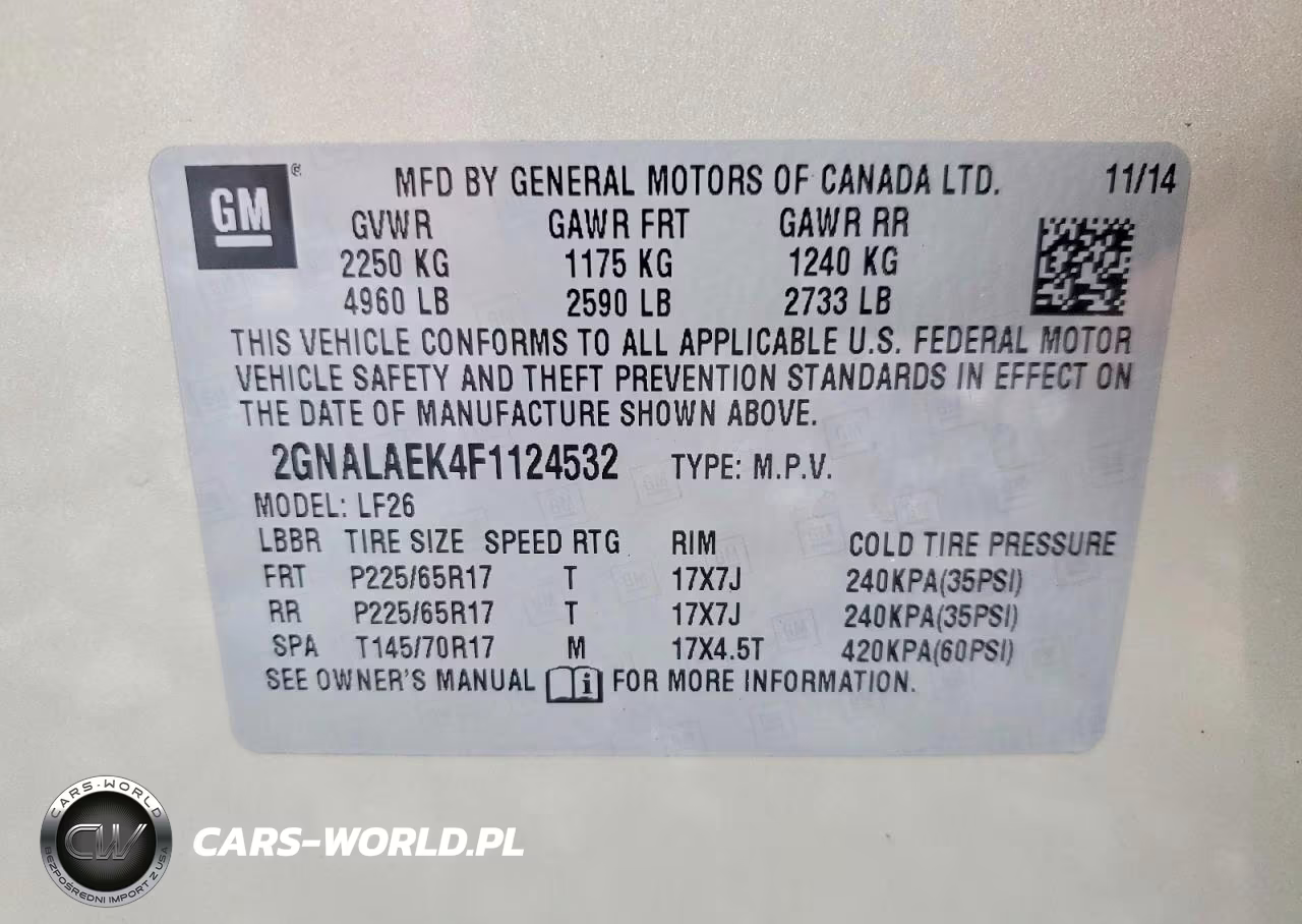 2015 Chevrolet Equinox Ls VIN:2GNALAEK4F1124532 - 13