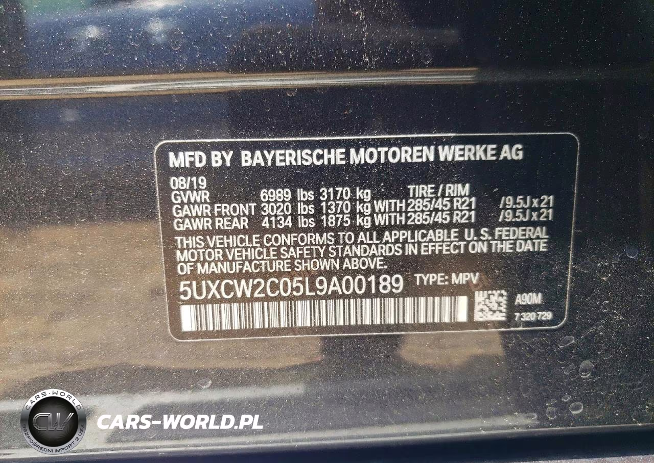 2020 BMW X7 xDrive40I VIN:5UXCW2C05L9A00189 - 13