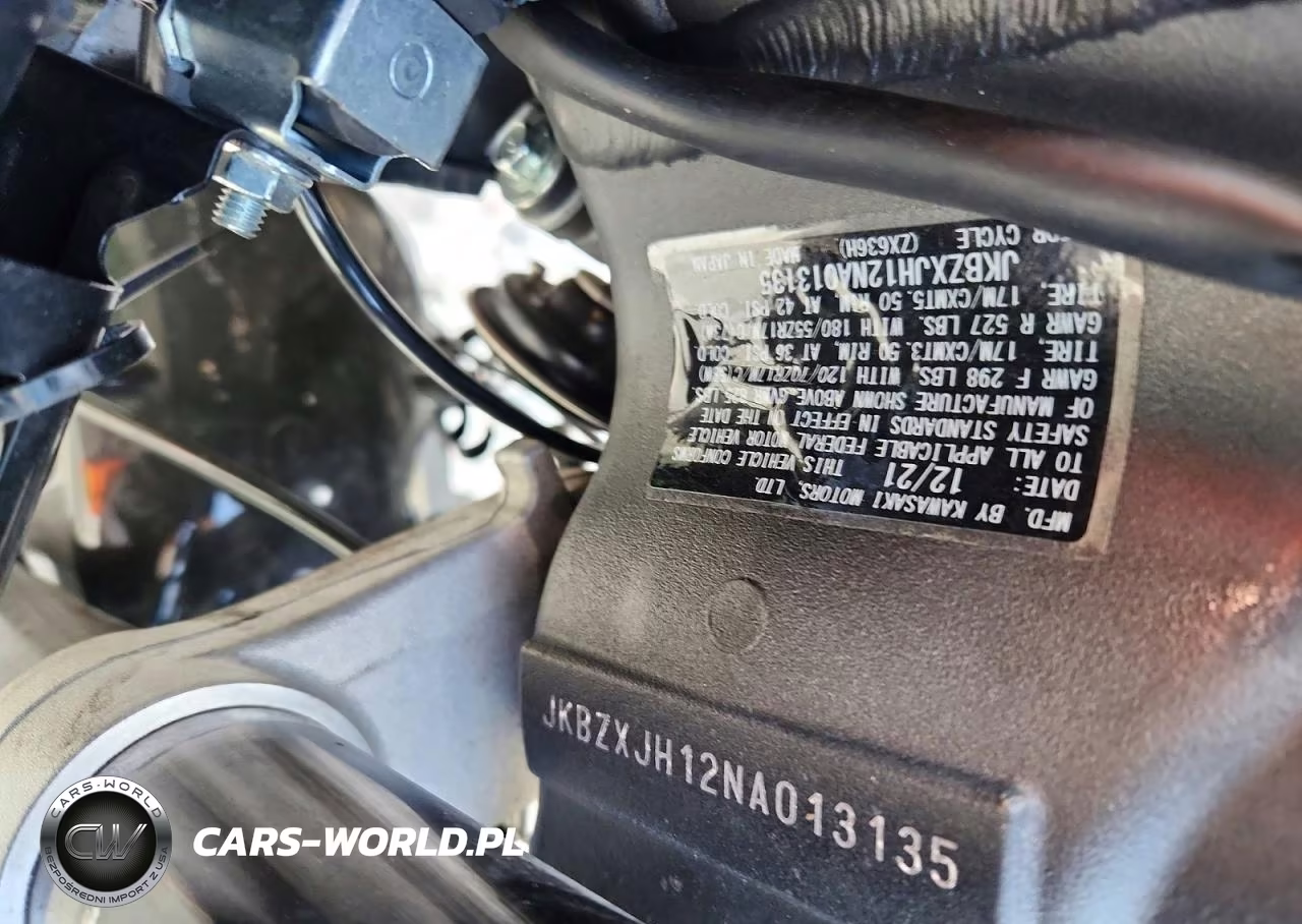 2022 Kawasaki Zx636 K VIN:JKBZXJH12NA013135 - 8