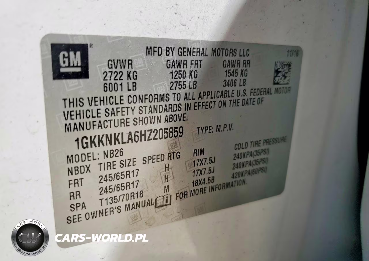 2017 GMC Acadia Sle VIN:1GKKNKLA6HZ205859 - 13