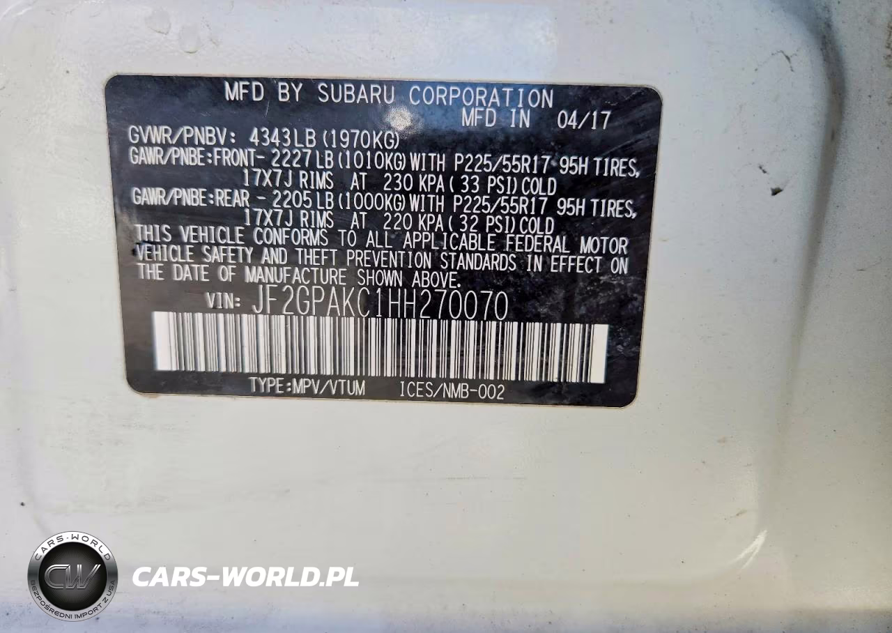 2017 Subaru Crosstrek Limited VIN:JF2GPAKC1HH270070 - 13