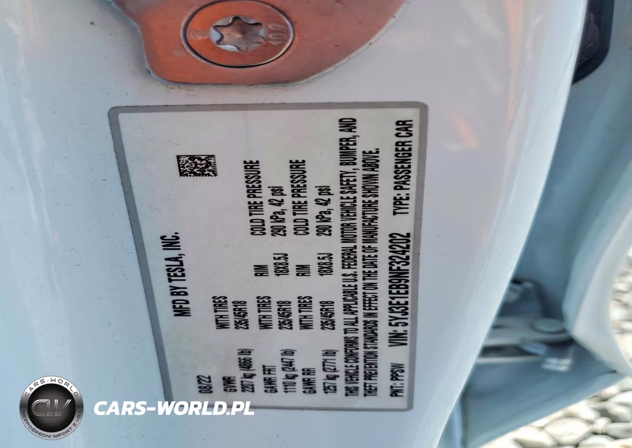 2022 Tesla Model 3 VIN:5YJ3E1EB9NF324202 - 12