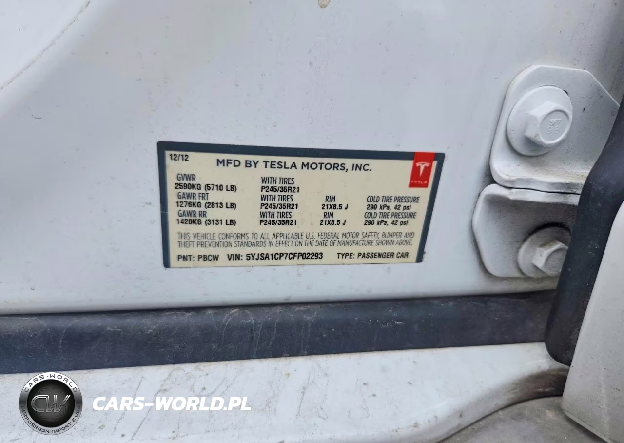 2012 Tesla Model S VIN:5YJSA1CP7CFP02293 - 13