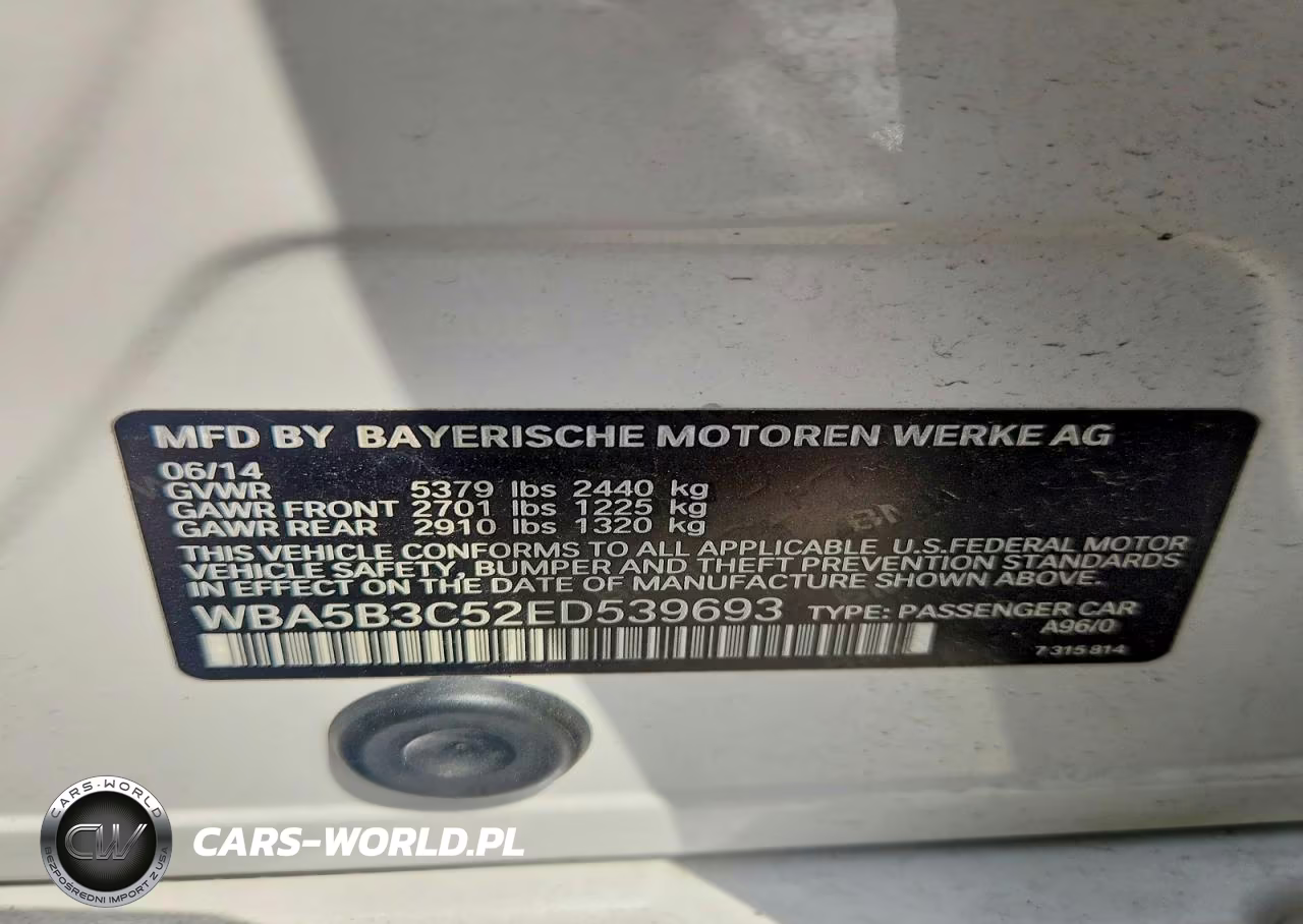 2014 BMW 535 Xi VIN:WBA5B3C52ED539693 - 12