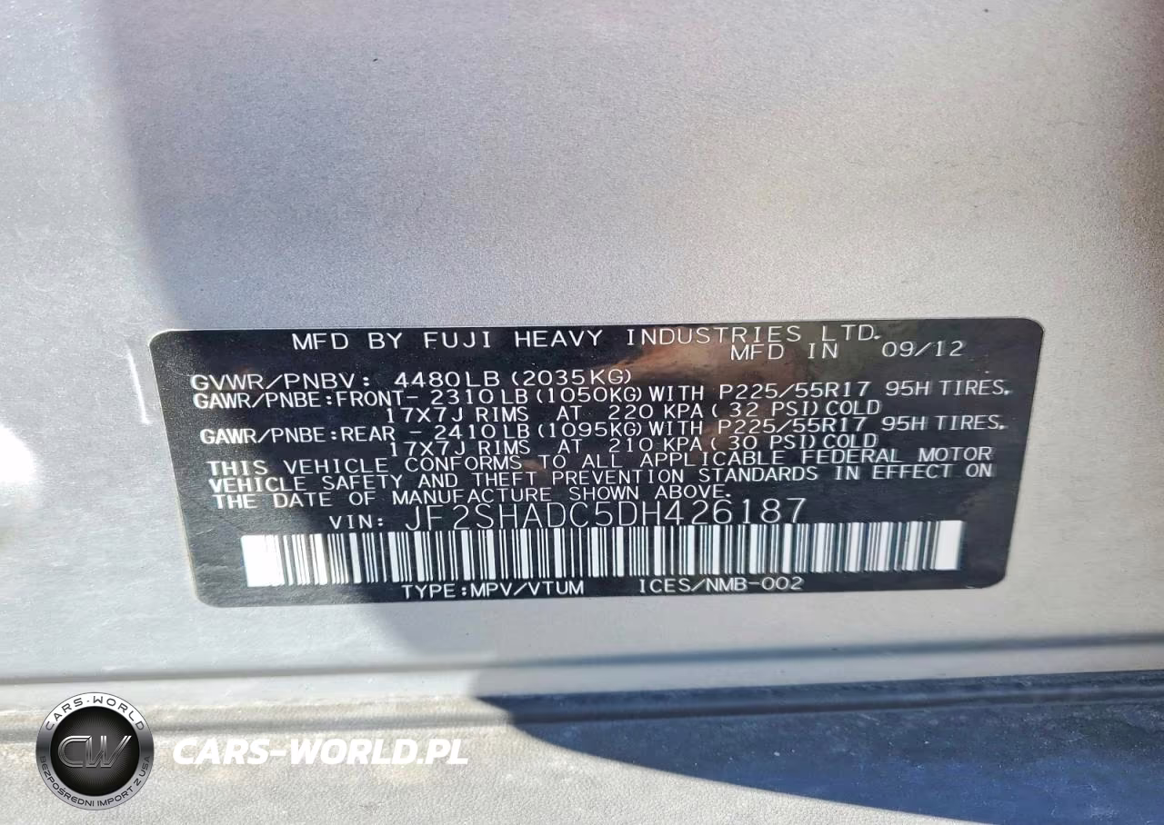 2013 Subaru Forester 2.5X Premium VIN:JF2SHADC5DH426187 - 13